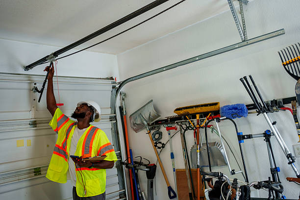Professional Garage Door Panel Replacement technician working in Jackson County County, KS